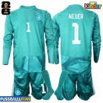 Deutschland Manuel Neuer #1 Torwart Heimtrikotsatz Kinder WM 2026 Langarm (+ Kurze Hosen)